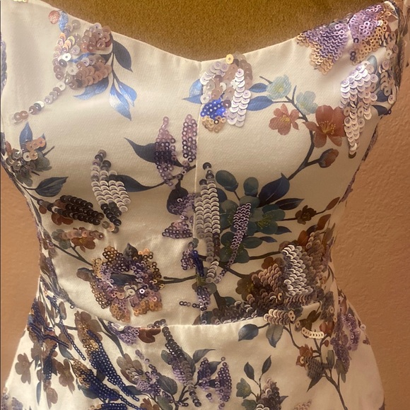 NOOKIE Floral White and Purple Women's Dress - Picture 2 of 8